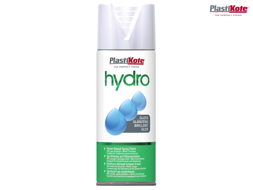 PlastiKote - Hydro Spray Paint White Gloss 350ml
