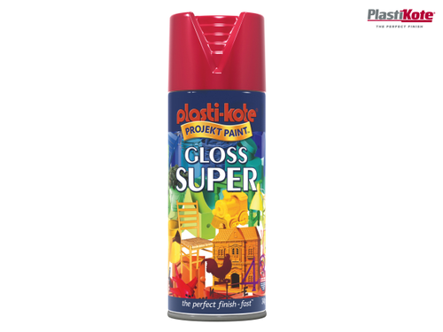 PlastiKote - Super Gloss Spray Bright Red 400ml