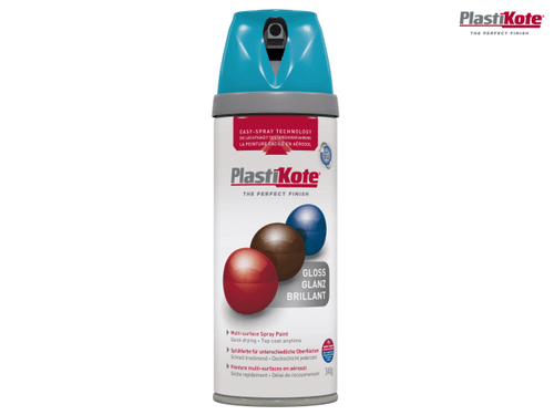 PlastiKote - Twist & Spray Gloss Mediterranean Blue 400ml