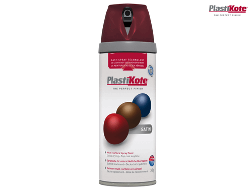 PlastiKote - Twist & Spray Satin Wine Red 400ml