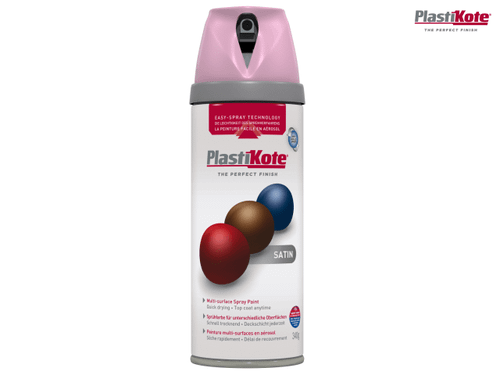 PlastiKote - Twist & Spray Satin Cameo Pink 400ml