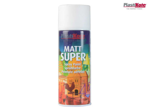 PlastiKote - Super Matt Spray White 400ml