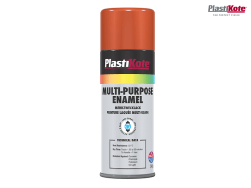 PlastiKote - Multi Purpose Enamel Spray Paint Gloss Orange 400ml