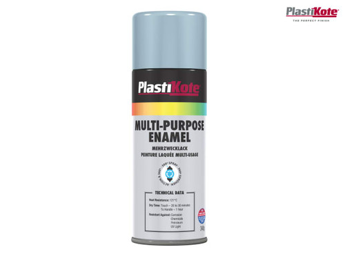 PlastiKote - Multi Purpose Enamel Spray Paint Gloss Aluminium 400ml