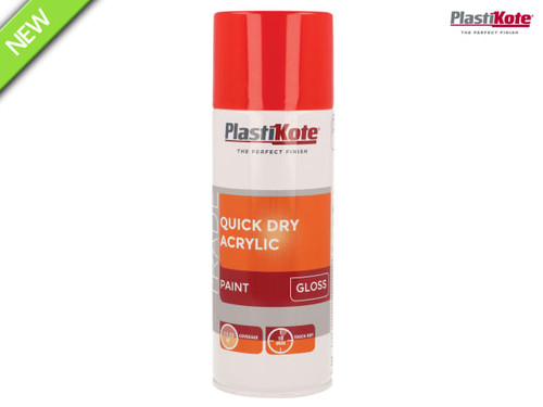 PlastiKote - Trade Quick Dry Acrylic Spray Paint Gloss Red 400ml