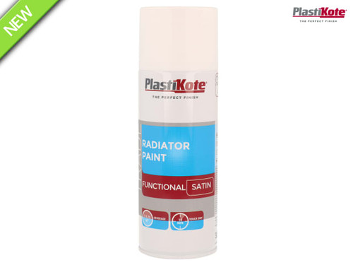PlastiKote - Trade Radiator Spray Paint Satin White 400ml