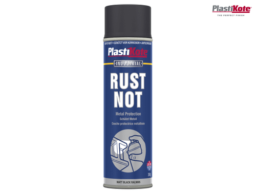 PlastiKote - Rust Not Spray Matt Black 500ml