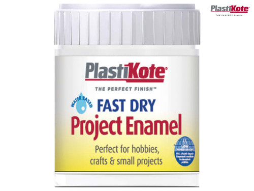 PlastiKote - Fast Dry Enamel Paint B4 Bottle Gloss White 59ml