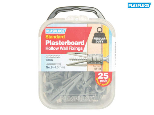 Plasplugs - CF 111 Standard Plasterboard Fixings Pack of 25