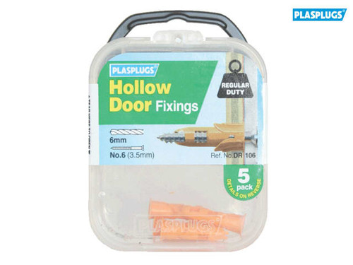 Plasplugs - DR 106 Hollow Door Fixings (5)
