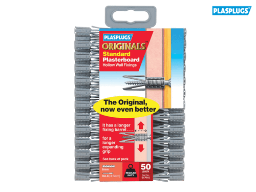 Plasplugs - SCF 552 ORIGINALS™ Plasterboard Fixings Pack of 50