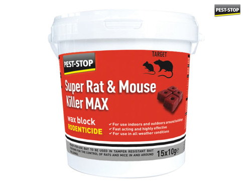 Pest-Stop Systems - Super Rat & Mouse Killer MAX Wax Blocks