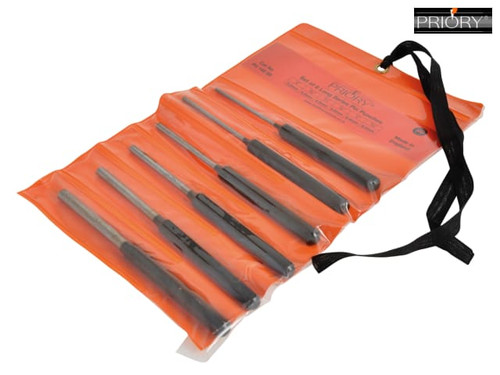 Priory - 145-S6 Long Series Pin Punch Set 6 Piece