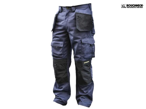 Roughneck Clothing - Black & Blue Holster Work Trousers Waist 38in Leg 33in