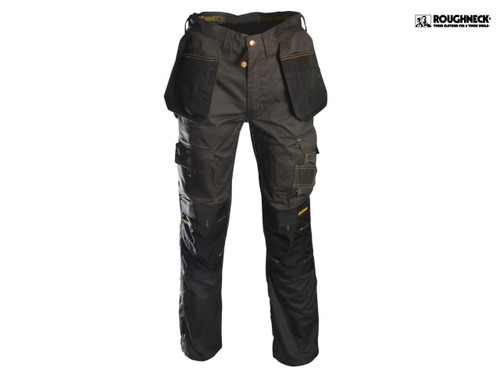 Roughneck Clothing - Black & Grey Holster Work Trousers Waist 30in Leg 31in