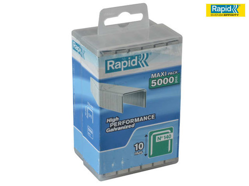 Rapid - 140/10 10mm Galvanised Staples Poly Pack 5000