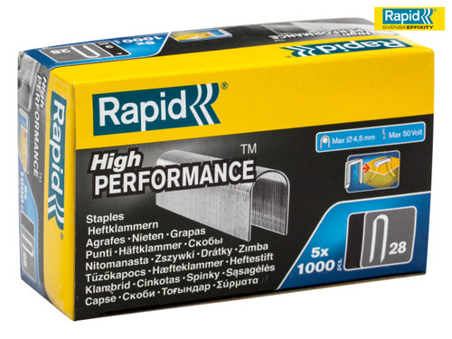 Rapid - 28/10 10mm DP x 5m Galvanised Staples Box 5 x 1000