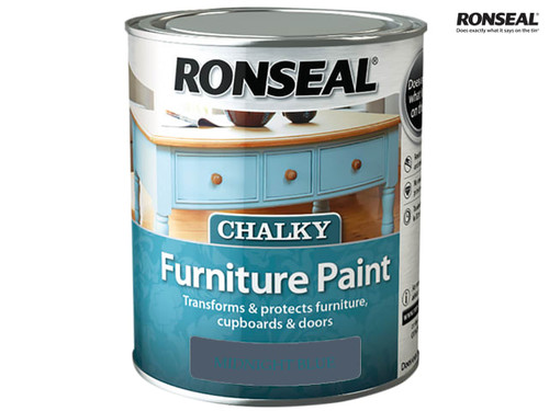 Ronseal - Chalky Furniture Paint Midnight Blue 750ml