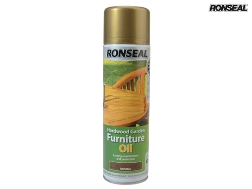 Ronseal - Hardwood Garden Furniture Oil Natural Clear Aerosol 500ml