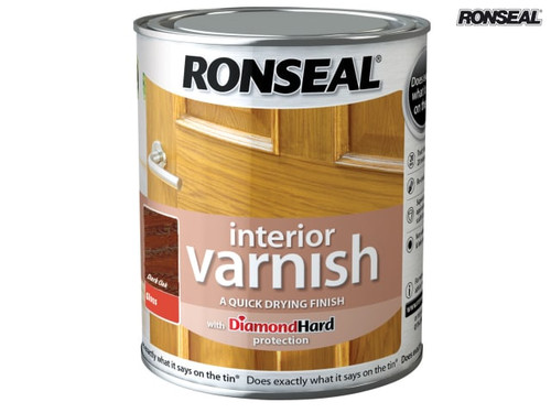Ronseal - Interior Varnish Quick Dry Gloss Dark Oak 250ml