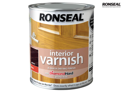 Ronseal - Interior Varnish Quick Dry Gloss Walnut 750ml