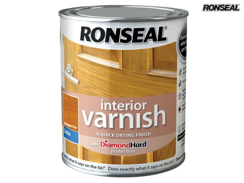 Ronseal - Interior Varnish Quick Dry Satin Antique Pine 750ml