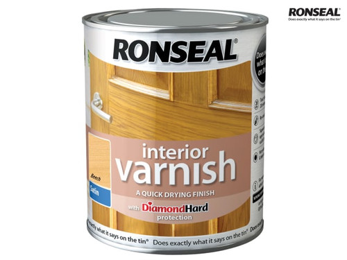 Ronseal - Interior Varnish Quick Dry Satin Beech 250ml
