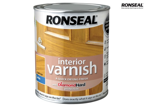 Ronseal - Interior Varnish Quick Dry Satin Light Oak 250ml