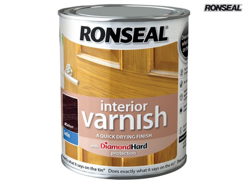 Ronseal - Interior Varnish Quick Dry Satin Walnut 250ml