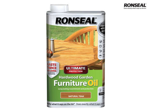 Ronseal - Ultimate Protection Hardwood Garden Furniture Oil Natural Teak 1 Litre