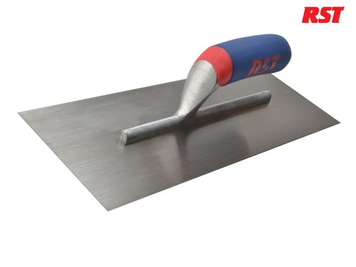R.S.T. - Plasterer's Finishing Trowel Carbon Steel Soft Touch Handle 14 x 4.1/2in