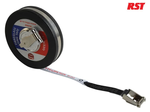 R.S.T. - Closed Metallic Strip Fibreglass Long Tape 10m/33ft (Width 13mm)
