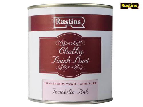 Rustins - Chalky Finish Paint Portobello Pink 500ml