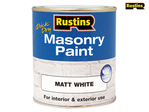 Rustins - Quick Dry Masonry Paint White 250ml
