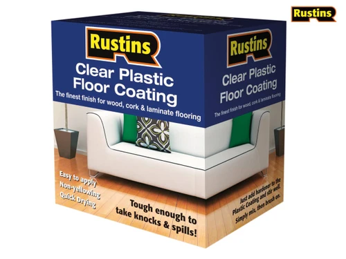Rustins - Clear Plastic Floor Coating Kit Satin 4 Litre