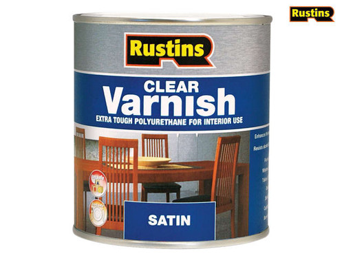 Rustins - Polyurethane Varnish Satin Clear 500ml