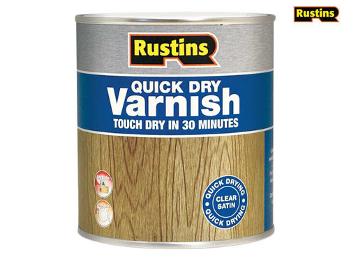 Rustins - Quick Dry Varnish Satin Walnut 250ml