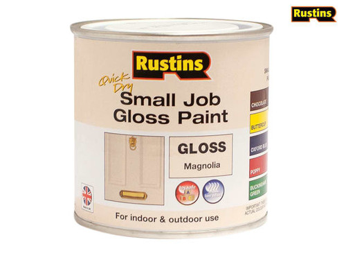 Rustins - Quick Dry Small Job Gloss Paint Magnolia 250ml