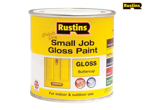 Rustins - Quick Dry Small Job Gloss Paint Buttercup 250ml