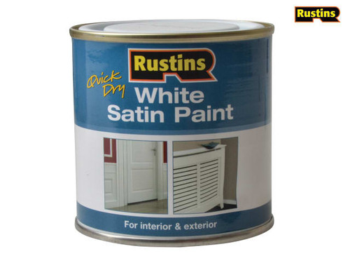 Rustins - Quick Dry White Satin Paint 250ml