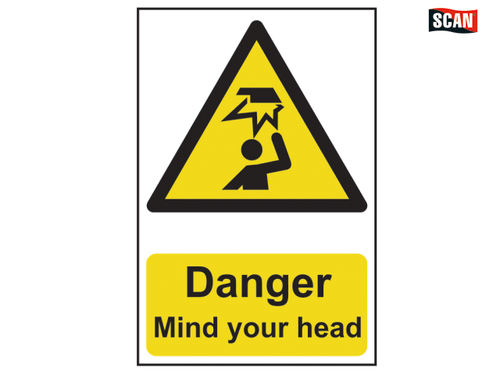 Scan - Danger Mind Your Head - PVC 200 x 300mm