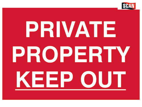 Scan - Private Property Keep Out - PVC 300 x 200mm