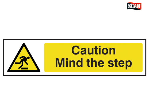Scan - Caution Mind The Step - PVC 200 x 50mm