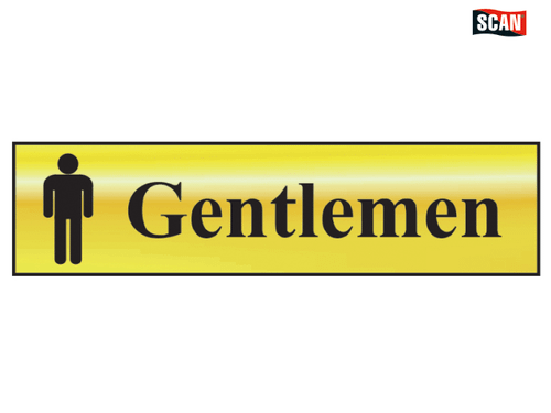 Scan - Gentlemen - Polished Brass Effect 200 x 50mm