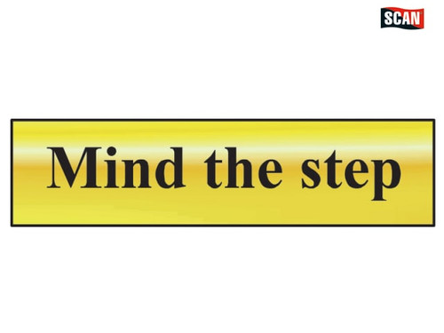 Scan - Mind The Step - Polished Brass Effect 200 x 50mm