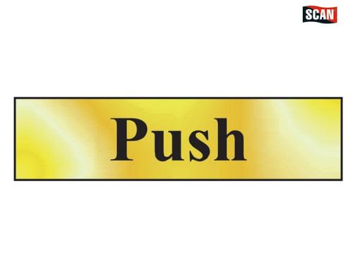 Scan - Push - Polished Brass Effect 200 x 50mm