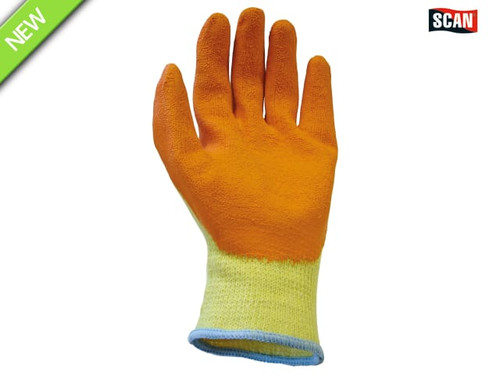 Scan - Knit Shell Latex Palm Gloves Size 8 Medium