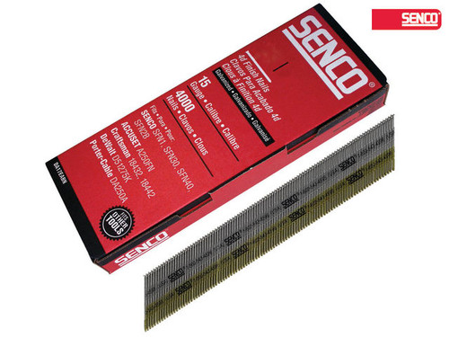 Senco - Chisel Smooth Brad Nails Galvanised 15G x 44mm Pack of 4 000