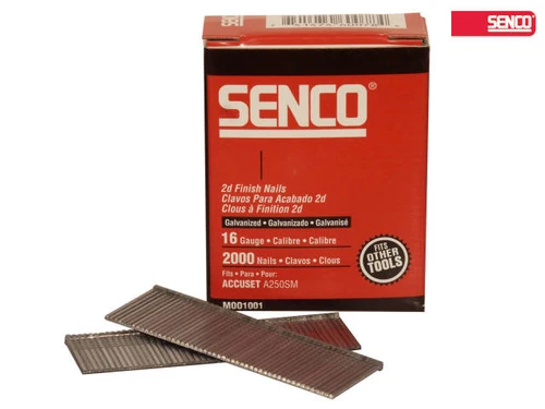 Senco - Straight Brad Nails Galvanised 16G x 38mm Pack of 2 000