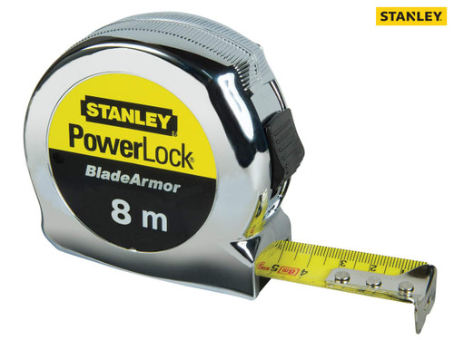Stanley Tools - PowerLock® BladeArmor® Pocket Tape 8m (Width 25mm) (Metric only)